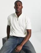 Gianni Feraud Knitted Half Zip Boxy Fit Sweater-neutral