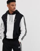 Adidas Originals Hoodie With Stripes And Central Logo In White