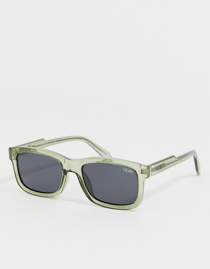 Quay Australia Beatnik Square Sunglasses In Green - Green