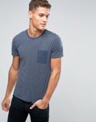 Selected Homme T Shirt With Contrast Pocket - Navy