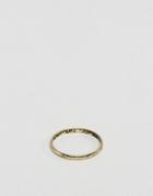 Asos Ditsy Ring In Burnished Gold - Gold