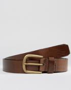 Royal Republiq Limit Double Prong Leather Belt In Brown - Brown