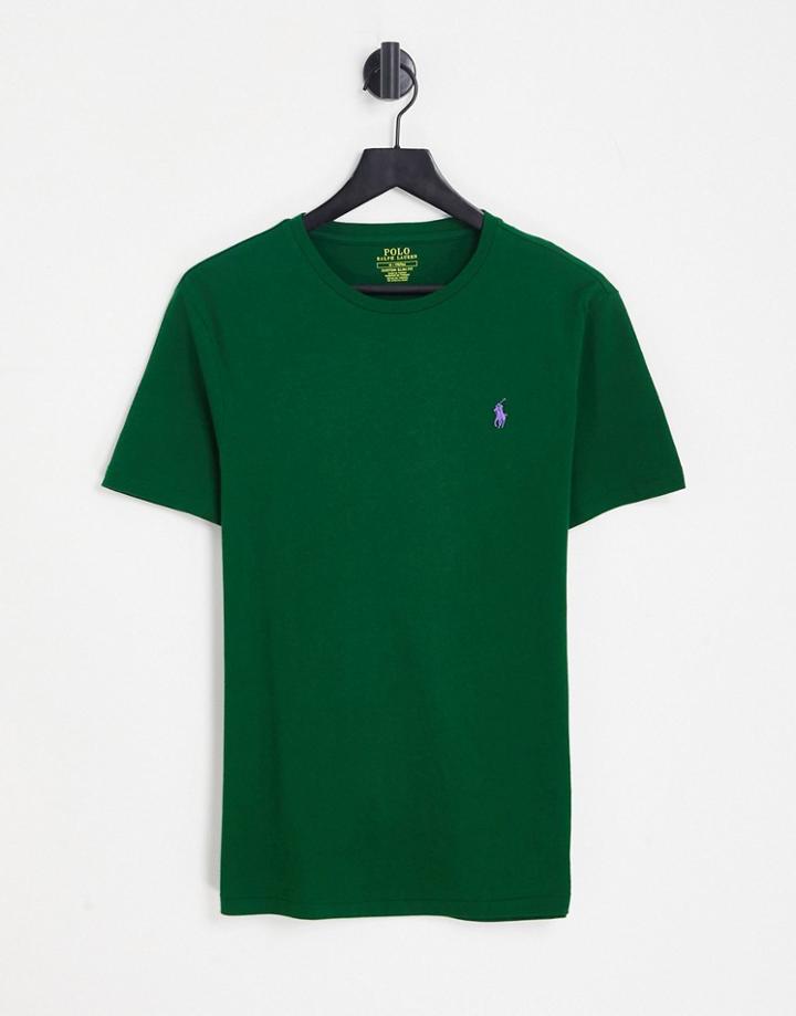 Polo Ralph Lauren Icon Logo T-shirt In Dark Green