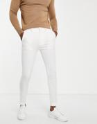 Asos Design Super Skinny Smart Pants White