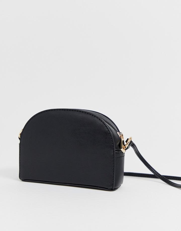 Asos Design Half Moon Cross Body Bag-black