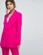 Oasis Tailored Double Breasted Blazer - Pink