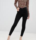 River Island Petite Harper High Rise Skinny Jeans In Black - Black