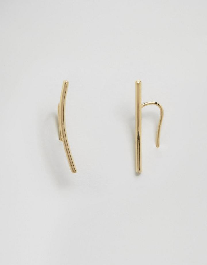Pieces Perula Stud Earrings - Gold
