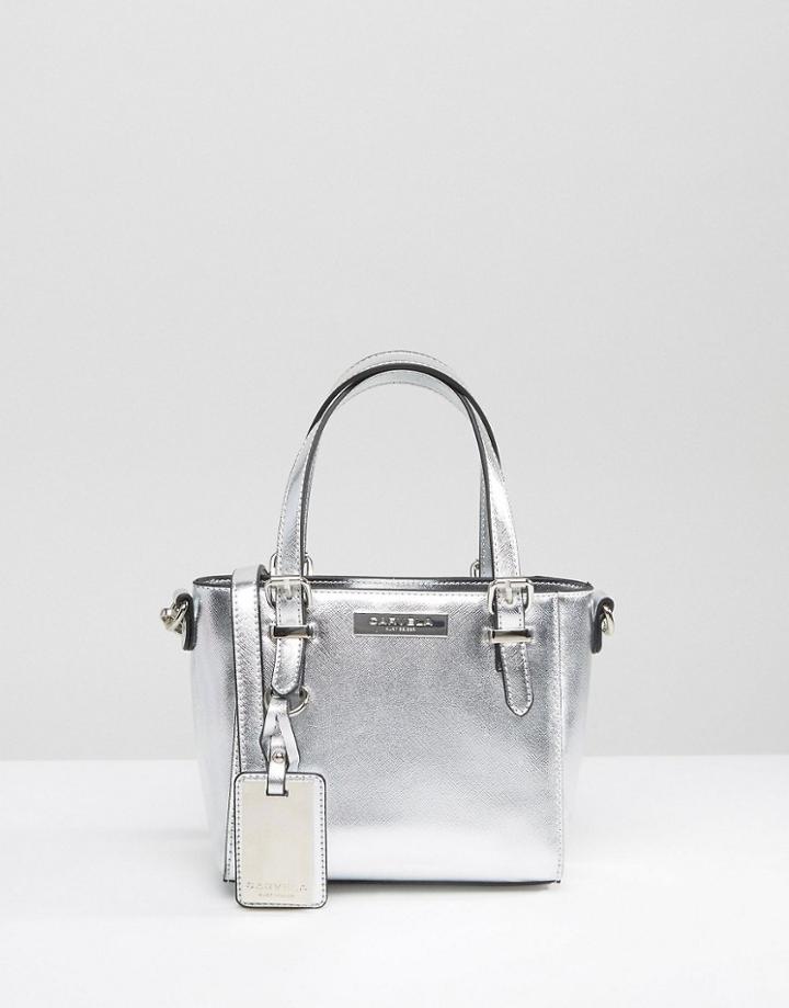 Carvela Micro Din Tote Bag - Silver