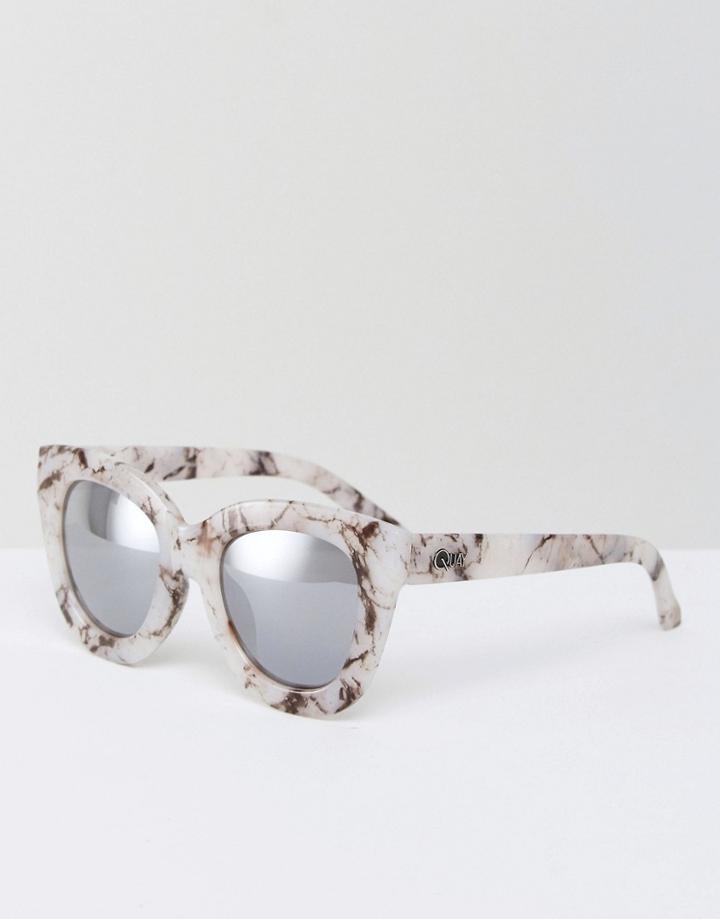 Quay Australia Sugar And Spice White Marble Sunglasses - White