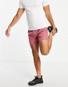 Asos 4505 Icon Training Shorts In Mid Length In Dusty Pink