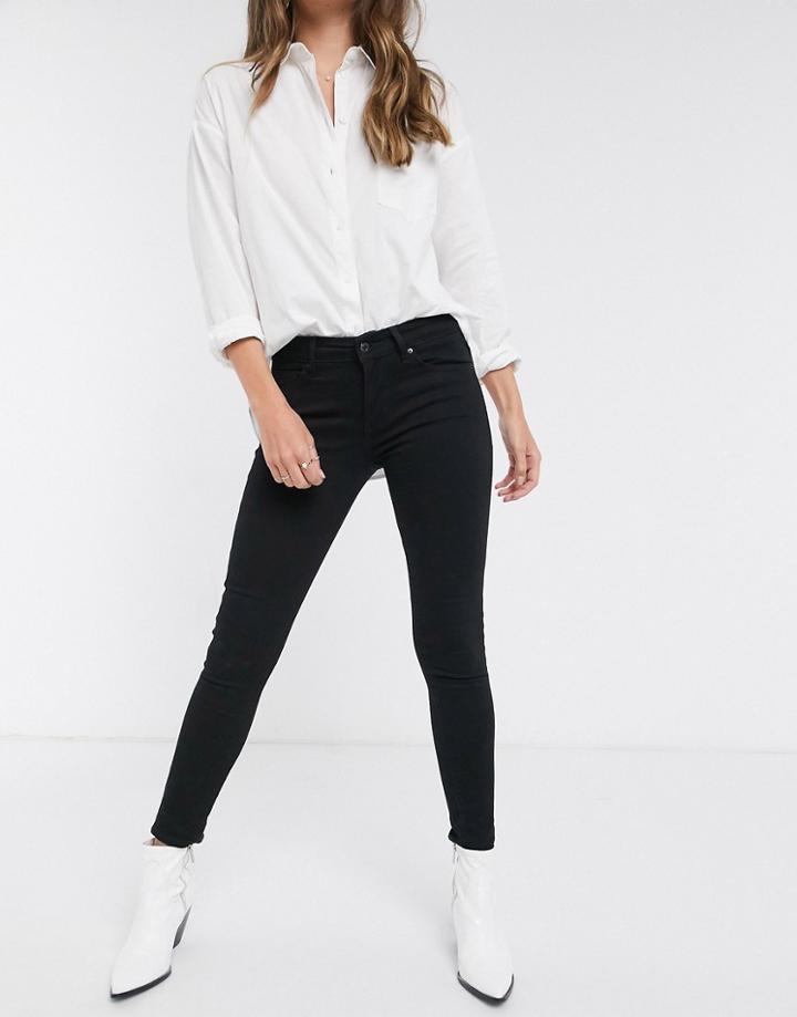 Levi's 711 Mid Rise Skinny Jeans-black