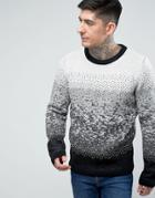 Bellfield Jacquard Sweater - Black
