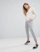 Pull & Bear Pants With Side Stripe - Gray