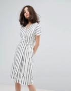Vero Moda Stripe Wrap Dress - Multi