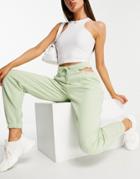 Asos 4505 Oversized Sweatpants With Waist Cut Out Detail-green