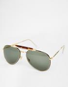Hindsight Vintage Kirkpatrick Round Sunglasses - Gold