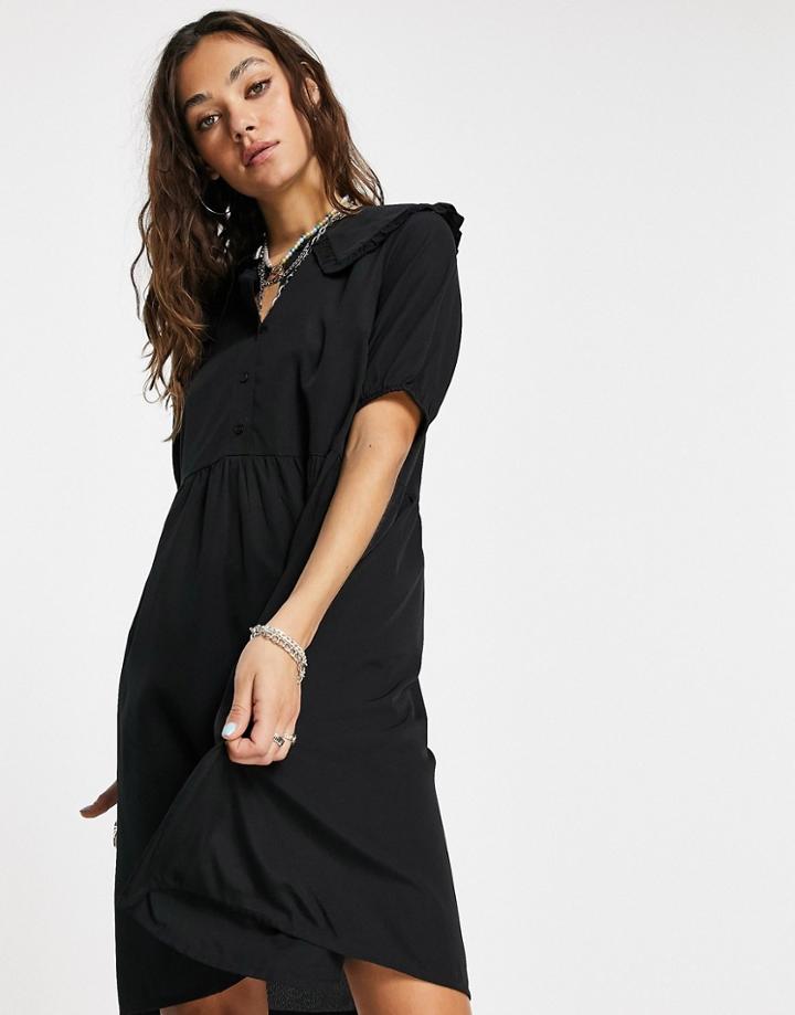 Vero Moda Collar Detail Dress In Black