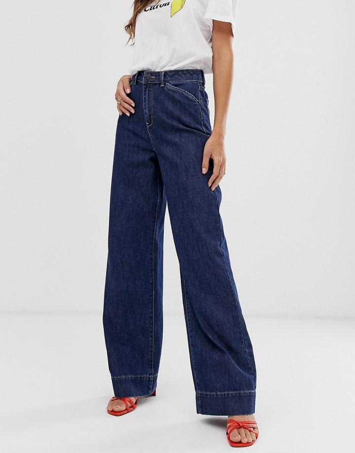 Vero Moda High Waisted Wide Leg Jean-blue