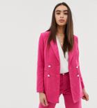 Unique21 Double Breasted Blazer In Cord Two-piece - Pink