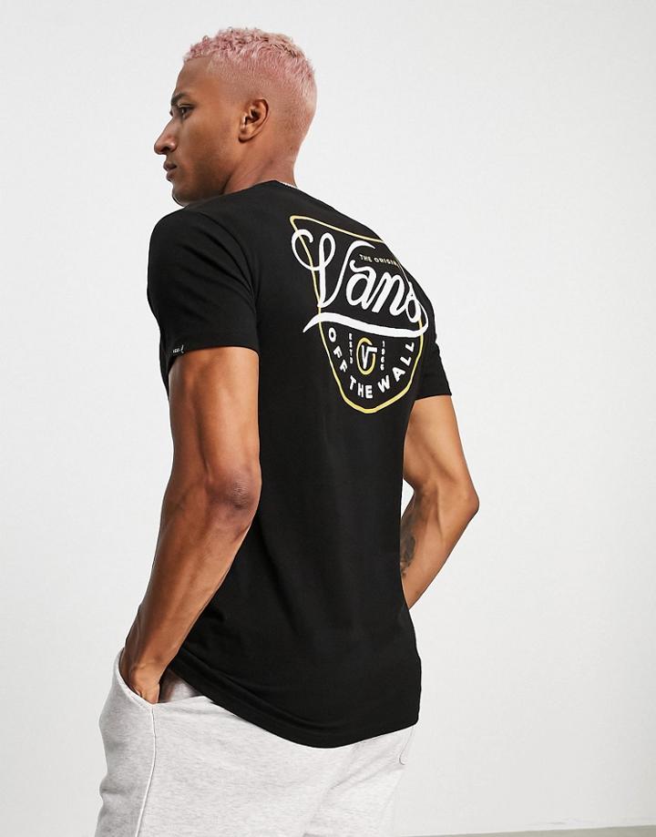 Vans Atrium Back Print T-shirt In Black