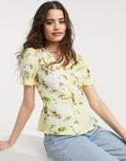 Warehouse Bonnie Rose Top In Yellow