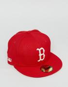 New Era 59fifty Fitted Cap Boston Red Sox With Chain Stitch - Red