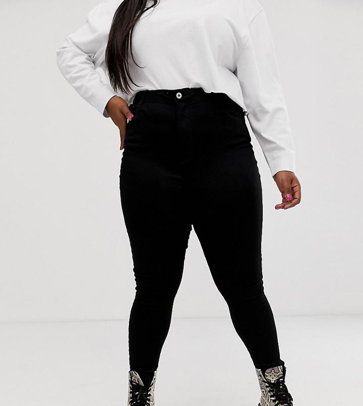 Collusion Plus X001 Skinny Jeans In Black