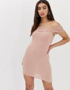 Club L Bardot Bodycon Dress - Pink