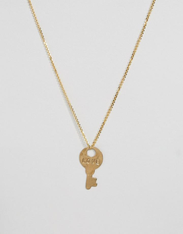 The Giving Keys Love Key Necklace - Gold
