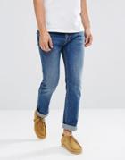 Lee Jeans Powell Slim Fit Jeans In Mid Worn Blue - Blue