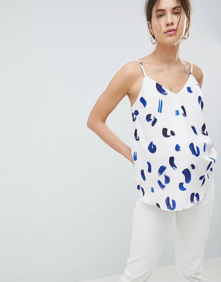 Asos Design Maternity Exclusive Printed Cami In Mono Print - Multi
