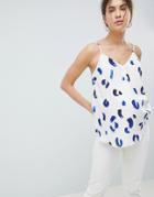 Asos Design Maternity Exclusive Printed Cami In Mono Print - Multi