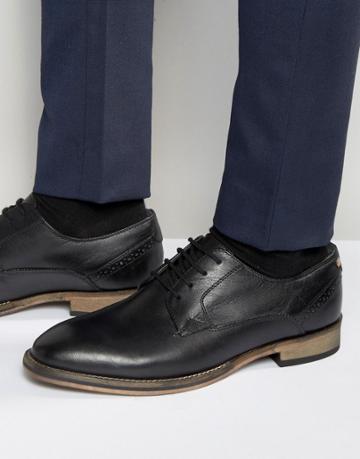Frank Wright Merton Oxford Shoes In Black Leather - Black