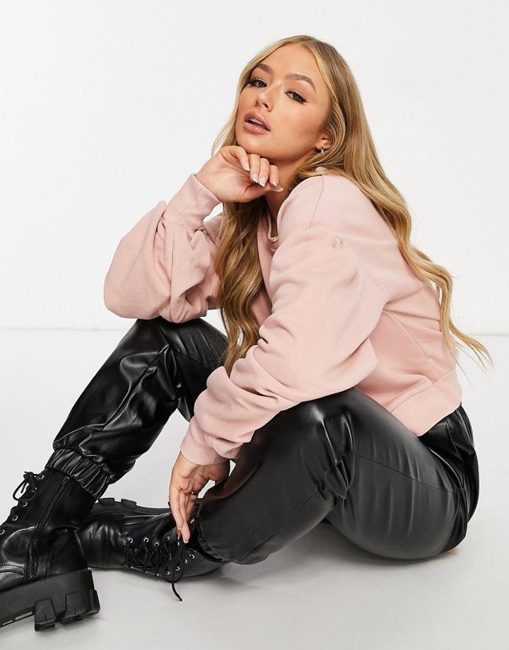 Outrageous Fortune Loungewear Sweatshirt Top In Pink
