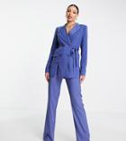 4th & Reckless Tall Tie Waistband Pant In Blue - Part Of A Set-blues