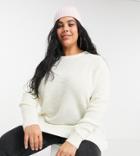Yours Exclusive Crew Neck Sweater In Cream-green