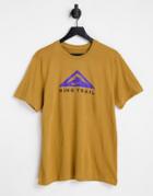 Nike Running Dri-fit Trail Logo T-shirt In Tan-brown