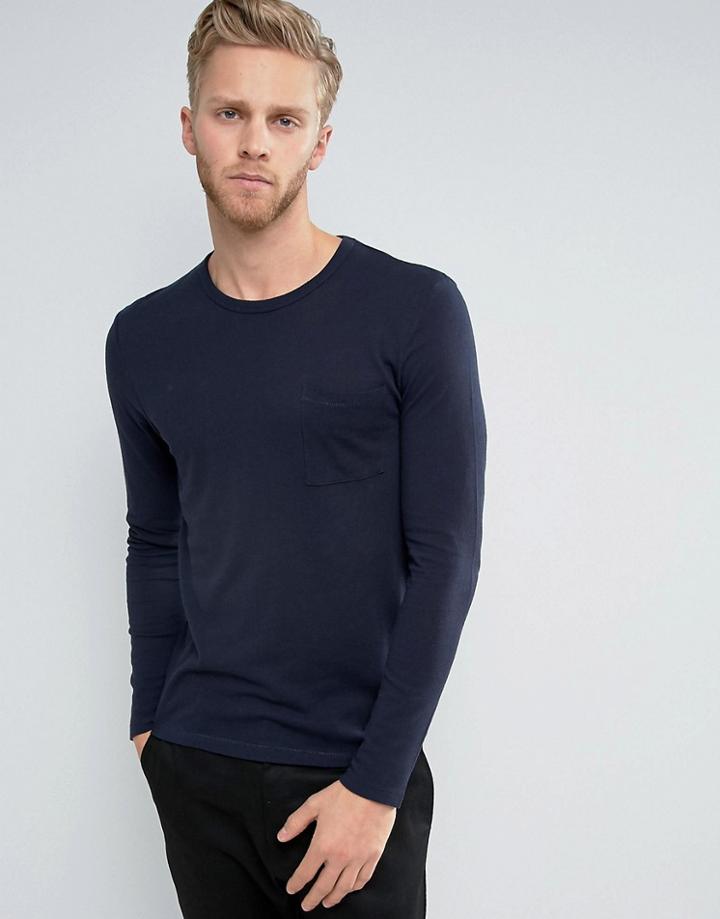 Selected Homme Long Sleeve Top - Navy