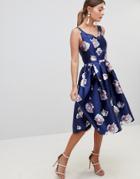 Zibi Floral Prom Style Dress - Multi