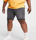 Only & Sons Plus Denim Shorts In Gray