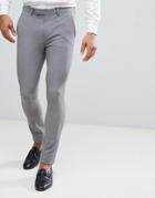 Asos Extreme Super Skinny Smart Pants In Gray - Gray