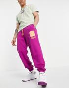 Crooked Tongues Set Sweatpants With Spread Love Print In Purple