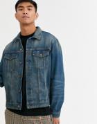 Nudie Jeans Co Jerry Denim Jacket In Dark Worn-blue