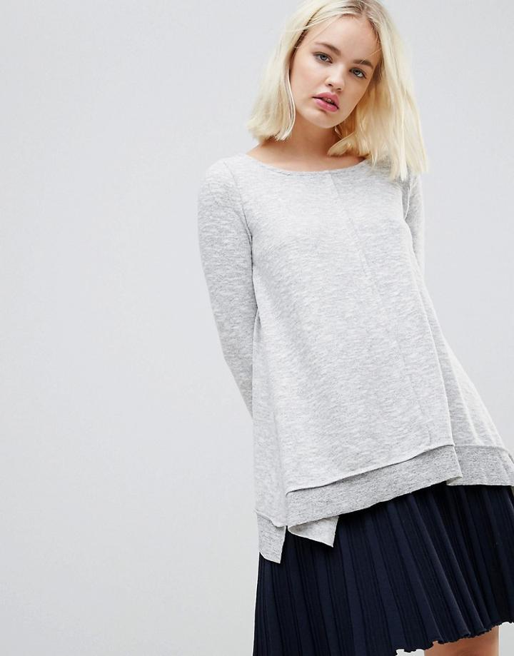 Hazel Relaxed Oversized Sweater - Gray