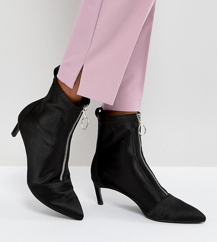 Stradivarius Zip Front Stiletto Boot