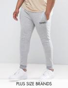 Defend London Plus Joggers In Gray Skinny Fit - Gray
