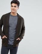 Celio Cardigan In Chunky Knit - Green