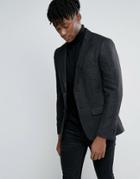 New Look Wool Blazer In Speckled Black - Black