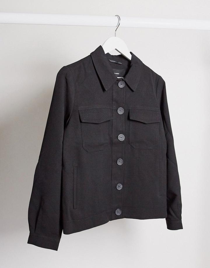 Vero Moda Oversized Trucker Jacket In Black